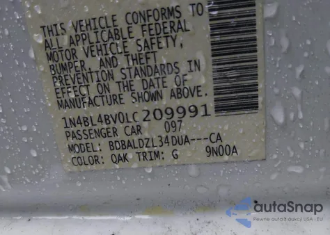 2020 Nissan Altima S Fwd z USA, uszkodzony, nr VIN 1N4BL4BV0LC209991